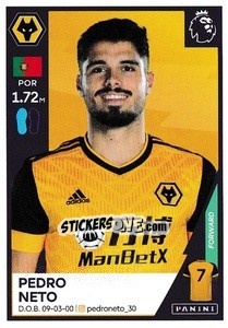 Figurina Pedro Neto - Premier League Inglese 2020-2021 - Panini