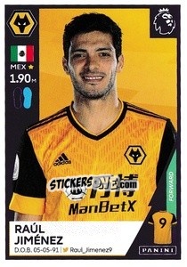 Cromo Raúl Jiménez - Premier League Inglese 2020-2021 - Panini