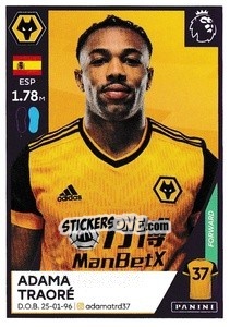 Figurina Adama Traoré - Premier League Inglese 2020-2021 - Panini