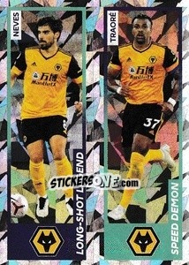 Sticker Ruben Neves / Adama Traoré - Premier League Inglese 2020-2021 - Panini