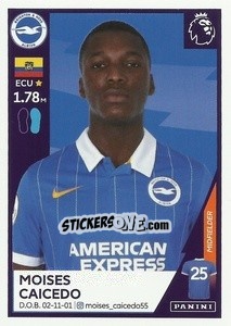 Sticker Moises Caicedo - Premier League Inglese 2020-2021 n. U6 - Panini