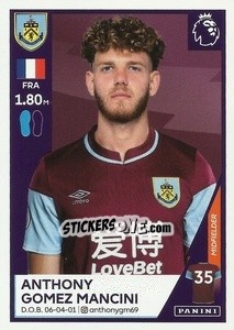 Cromo Anthony Gomez Mancini - Premier League Inglese 2020-2021 n. U9 - Panini