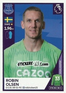 Sticker Robin Olsen - Premier League Inglese 2020-2021 n. U15 - Panini