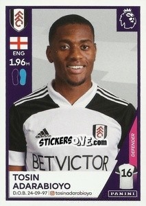 Sticker Tosin Adarabioyo - Premier League Inglese 2020-2021 n. U17 - Panini