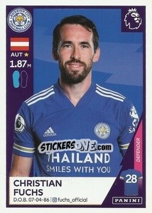 Sticker Christian Fuchs - Premier League Inglese 2020-2021 n. U20 - Panini