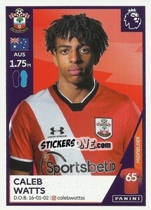 Cromo Caleb Watts - Premier League Inglese 2020-2021 n. U34 - Panini
