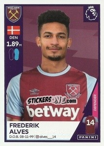 Sticker Frederik Alves - Premier League Inglese 2020-2021 n. U44 - Panini