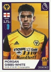 Cromo Morgan Gibbs-White - Premier League Inglese 2020-2021 n. U46 - Panini