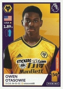 Figurina Owen Otasowie - Premier League Inglese 2020-2021 n. U47 - Panini