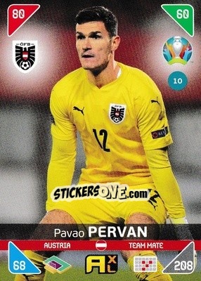 Sticker Pavao Pervan - UEFA Euro 2020 Kick Off. Adrenalyn XL n. 10 - Panini