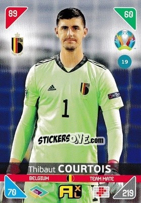 Sticker Thibaut Courtois - UEFA Euro 2020 Kick Off. Adrenalyn XL - Panini