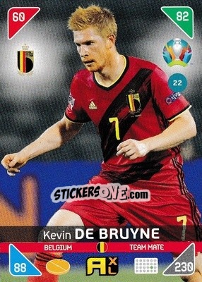 Cromo Kevin De Bruyne - UEFA Euro 2020 Kick Off. Adrenalyn XL - Panini