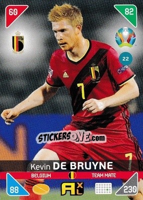Sticker Kevin De Bruyne - UEFA Euro 2020 Kick Off. Adrenalyn XL n. 22 - Panini