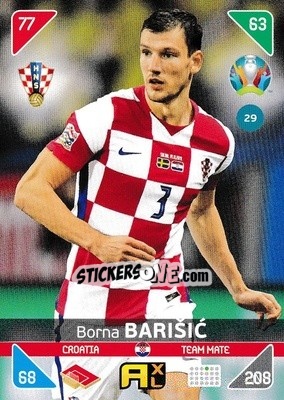 Sticker Borna Barišic - UEFA Euro 2020 Kick Off. Adrenalyn XL n. 29 - Panini