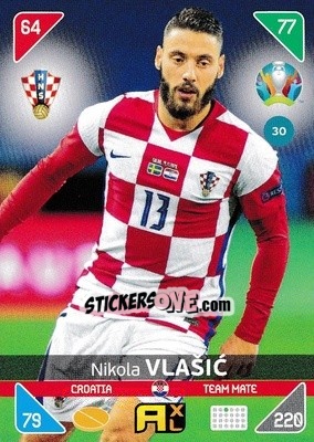 Sticker Nikola Vlašic - UEFA Euro 2020 Kick Off. Adrenalyn XL n. 30 - Panini