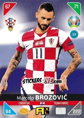 Sticker Marcelo Brozovic - UEFA Euro 2020 Kick Off. Adrenalyn XL n. 33 - Panini