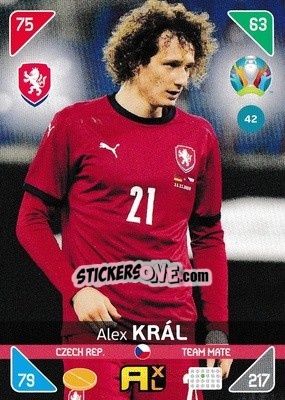 Cromo Alex Král - UEFA Euro 2020 Kick Off. Adrenalyn XL - Panini