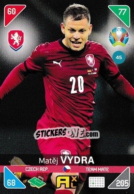 Sticker Matěj Vydra - UEFA Euro 2020 Kick Off. Adrenalyn XL n. 45 - Panini