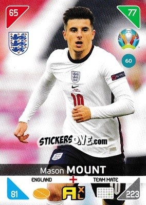 Sticker Mason Mount - UEFA Euro 2020 Kick Off. Adrenalyn XL n. 60 - Panini