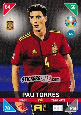 Figurina Pau Torres - UEFA Euro 2020 Kick Off. Adrenalyn XL - Panini