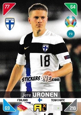 Sticker Jere Uronen - UEFA Euro 2020 Kick Off. Adrenalyn XL n. 73 - Panini