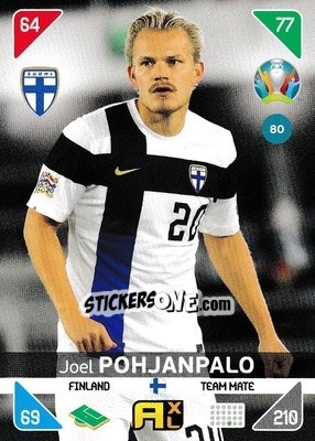 Sticker Joel Pohjanpalo - UEFA Euro 2020 Kick Off. Adrenalyn XL n. 80 - Panini