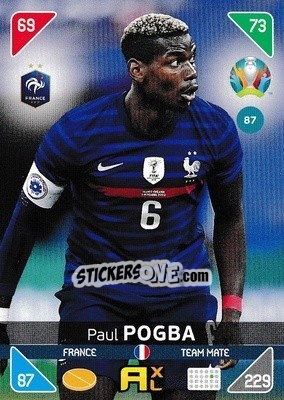 Sticker Paul Pogba - UEFA Euro 2020 Kick Off. Adrenalyn XL n. 87 - Panini