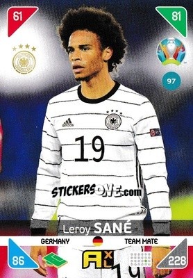 Sticker Leroy Sané - UEFA Euro 2020 Kick Off. Adrenalyn XL n. 97 - Panini