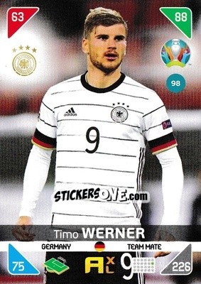 Sticker Timo Werner - UEFA Euro 2020 Kick Off. Adrenalyn XL n. 98 - Panini