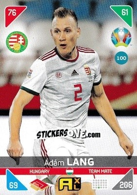 Sticker Ádám Lang - UEFA Euro 2020 Kick Off. Adrenalyn XL n. 100 - Panini