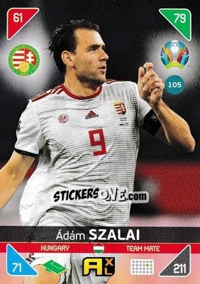 Sticker Ádám Szalai - UEFA Euro 2020 Kick Off. Adrenalyn XL n. 105 - Panini
