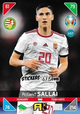 Sticker Roland Sallai - UEFA Euro 2020 Kick Off. Adrenalyn XL n. 107 - Panini