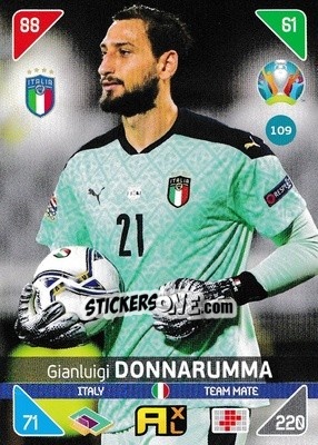 Sticker Gianluigi Donnarumma - UEFA Euro 2020 Kick Off. Adrenalyn XL n. 109 - Panini