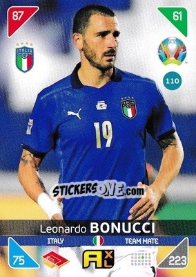 Sticker Leonardo Bonucci - UEFA Euro 2020 Kick Off. Adrenalyn XL n. 110 - Panini