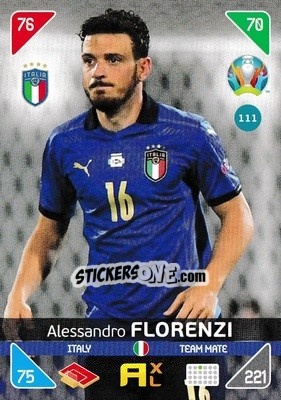 Sticker Alessandro Florenzi - UEFA Euro 2020 Kick Off. Adrenalyn XL n. 111 - Panini