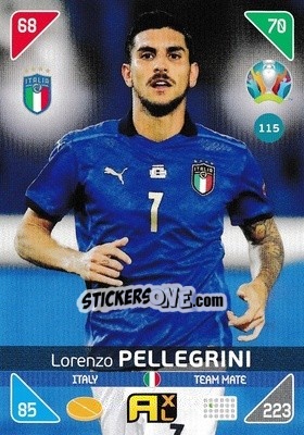 Figurina Lorenzo Pellegrini - UEFA Euro 2020 Kick Off. Adrenalyn XL - Panini