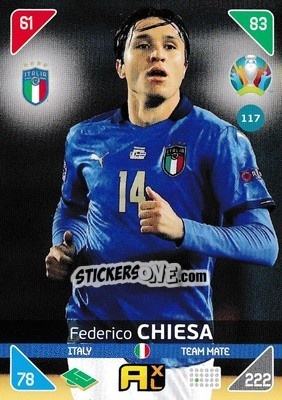 Sticker Federico Chiesa - UEFA Euro 2020 Kick Off. Adrenalyn XL n. 117 - Panini