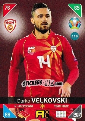 Cromo Darko Velkovski - UEFA Euro 2020 Kick Off. Adrenalyn XL - Panini