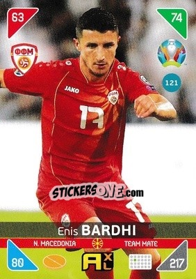 Sticker Enis Bardhi - UEFA Euro 2020 Kick Off. Adrenalyn XL n. 121 - Panini