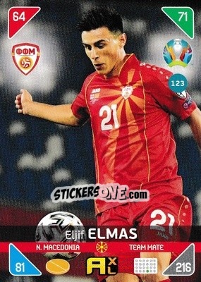 Figurina Eljif Elmas - UEFA Euro 2020 Kick Off. Adrenalyn XL - Panini