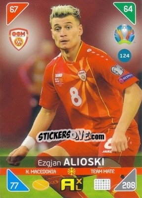 Sticker Ezgian Alioski - UEFA Euro 2020 Kick Off. Adrenalyn XL - Panini