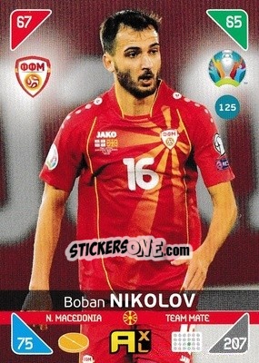 Sticker Boban Nikolov - UEFA Euro 2020 Kick Off. Adrenalyn XL n. 125 - Panini