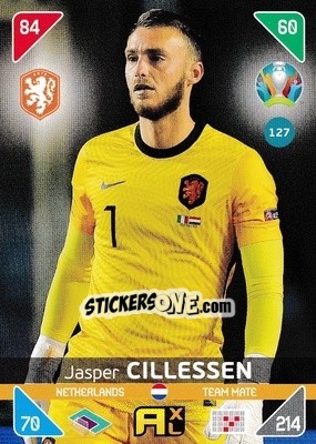 Sticker Jasper Cillessen - UEFA Euro 2020 Kick Off. Adrenalyn XL - Panini