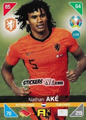 Sticker Nathan Aké - UEFA Euro 2020 Kick Off. Adrenalyn XL n. 129 - Panini