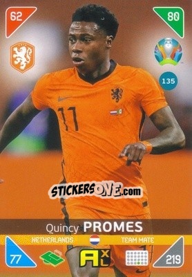 Sticker Quincy Promes - UEFA Euro 2020 Kick Off. Adrenalyn XL - Panini