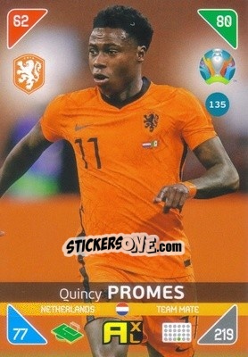 Sticker Quincy Promes - UEFA Euro 2020 Kick Off. Adrenalyn XL n. 135 - Panini