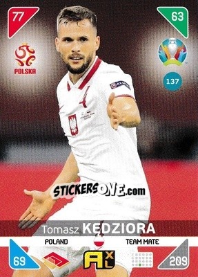 Sticker Tomasz Kędziora - UEFA Euro 2020 Kick Off. Adrenalyn XL n. 137 - Panini