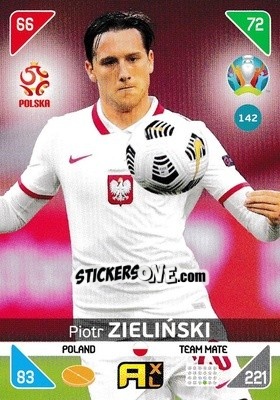 Sticker Piotr Zieliński - UEFA Euro 2020 Kick Off. Adrenalyn XL n. 142 - Panini