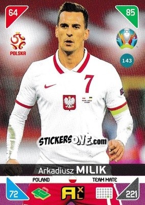 Sticker Arkadiusz Milik - UEFA Euro 2020 Kick Off. Adrenalyn XL - Panini