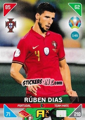 Cromo Rúben Dias - UEFA Euro 2020 Kick Off. Adrenalyn XL - Panini